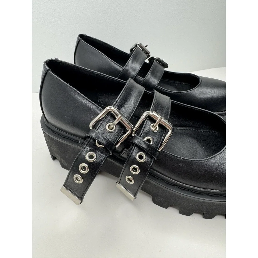 LaModa Dolls Kills Black chunky platform mary janes size 7
